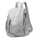 Ladies 3-Way Anti-Theft PU Leather Zipper Backpack - 1993 womens bags Iconix 