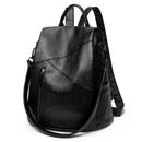 Ladies 3-Way Anti-Theft PU Leather Zipper Backpack - 1993 womens bags Iconix 