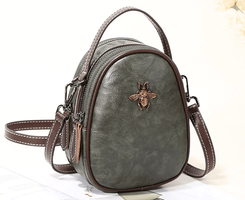 Ladies Bee Encrusted Genuine Leather Sling Bag Iconix 