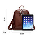 Ladies Classic V PU Leather Anti-Theft Backpack - 6013 Women's Backpacks Iconix 