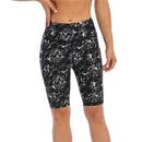 Ladies Marble Black Bike Shorts with Pocket | UP56 Women's Shorts Iconix 
