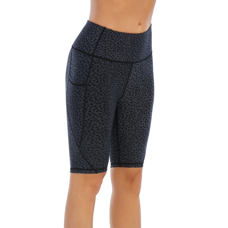 Ladies Spotted Grey Bike Shorts with Pocket | UP49 Women's Shorts Iconix 