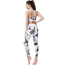 Ladies White and Grey Prism Yoga Set Activewear | HK212 Leggings Iconix 