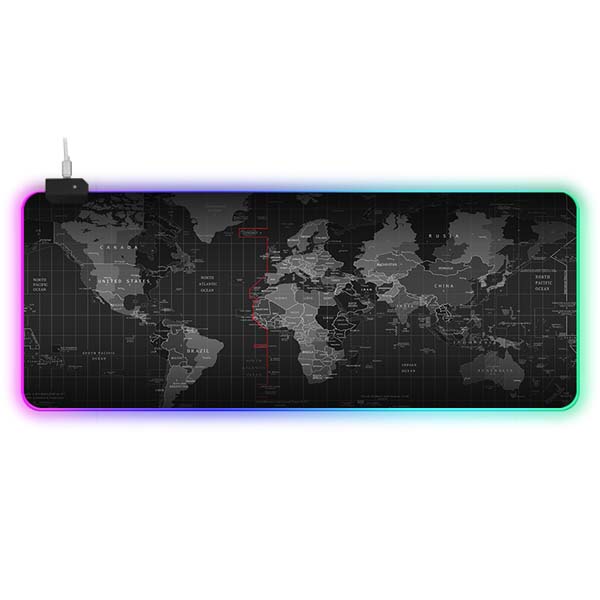 LED World Wide Map Full Desk Coverage Gaming and Office Mouse Pad mouse pads Iconix 