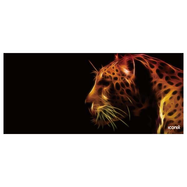 Lifelike Leopard Full Desk Coverage Gaming and Office Mouse Pad mouse pads Iconix 