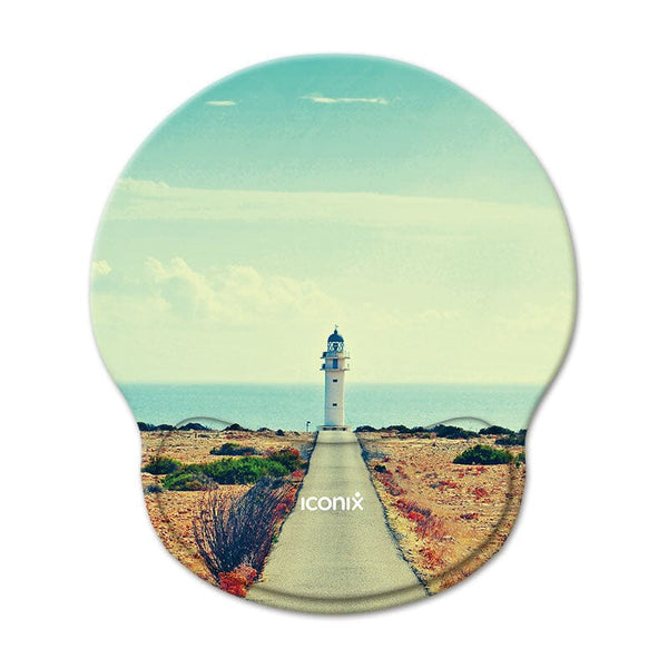Light House Destination Mouse Pad with Gel Wrist Guard Support Mouse Pads Iconix 