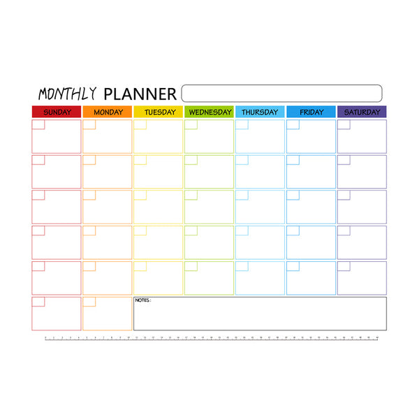 Magnetic Colour Coded Monthly Planner Kitchen Iconix 