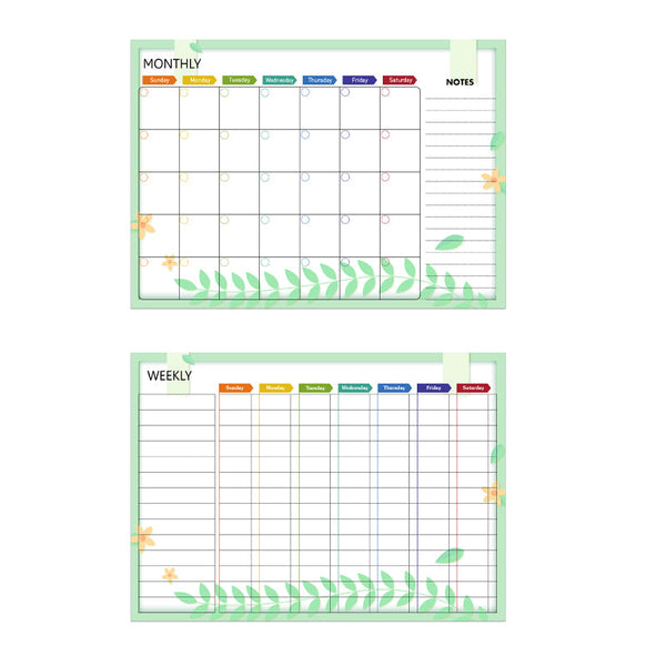 Magnetic Monthly and Weekly Planning Calendar – Autumn Leaves Kitchen Iconix 