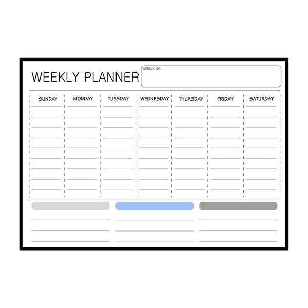 Magnetic Weekly Meal/Chores Planner Kitchen Iconix 