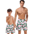 Matching Father or Son Green Floral Swim Shorts matching mens/boys Iconix 