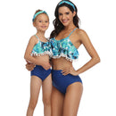 Matching Mom or Daughter Blue Lagoon Frill Two-Piece Bikini matching bikinis Iconix 