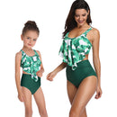 Matching Mom or Daughter Green Leaf Tone Two-Piece Bikini matching bikinis Iconix 