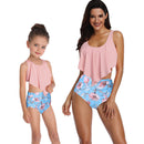 Matching Mom or Daughter Soft Pink and Blue Floral Two-Piece Bikini matching bikinis Iconix 