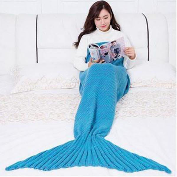 Mermaid Tail Blanket (Adult/Teen Size) Turquoise Purple and Pink | 7082