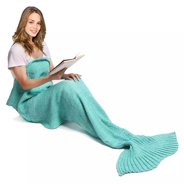 Mermaid Tail Blanket (Adult/Teen Size) Turquoise Purple & Pink Colours | 7082 Iconix Turquoise 