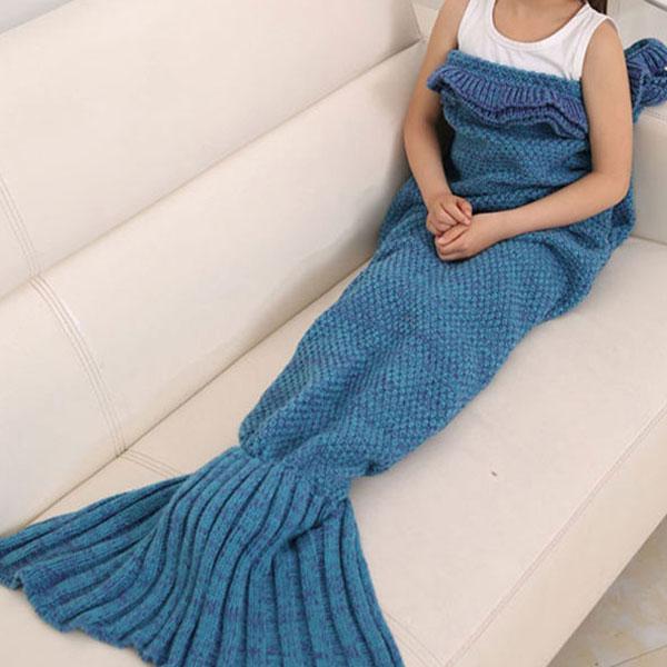 Mermaid Tail Blanket (Kids Size) Pink, Blue and Purple | 788 Iconix 