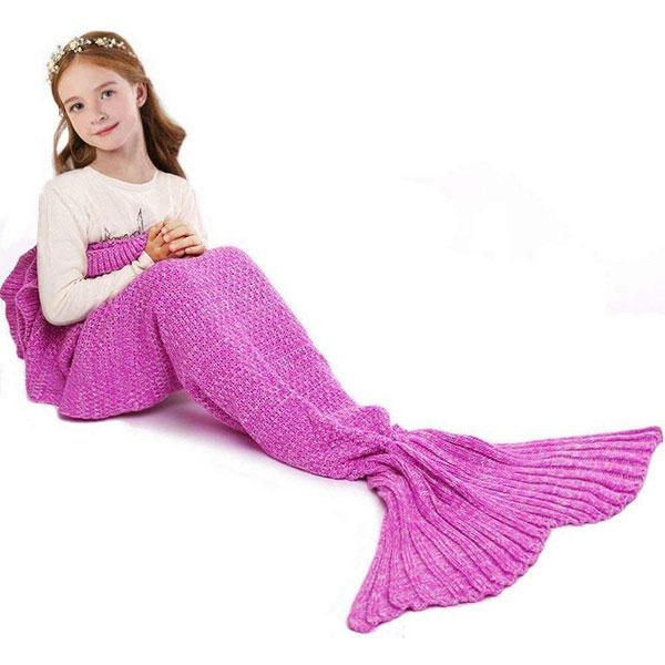 Mermaid Tail Blanket (Kids Size) Pink, Blue and Purple | 788 Iconix PINK 