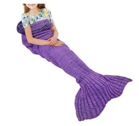 Mermaid Tail Blanket (Kids Size) Pink, Blue & Purple Colours | 788 Iconix Purple 