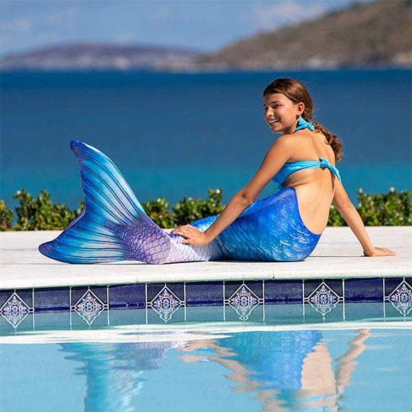 Mermaid Tail Swimwear Adult Teen Size Blue DH37