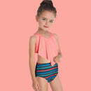 Mom and Daughter Matching Peach and Blue Tribal Two-piece Bikini Beauty & Fashion Iconix 