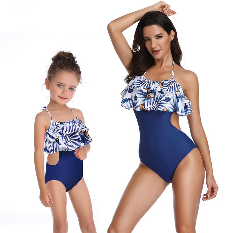Mom or Daughter Blue Crush Matching One-piece Bikini bikini Iconix 