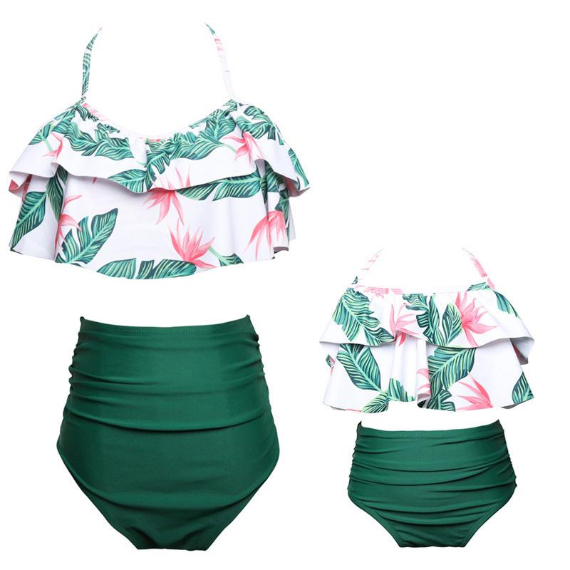 Mother or Daughter Matching Swimsuit - Green bikini Iconix 