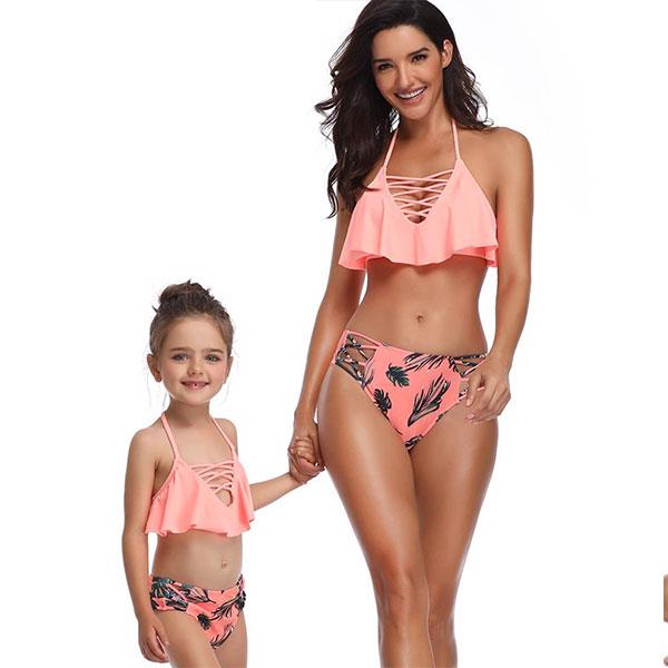 Mother or Daughter Sexy Mom Swimsuit-Peach bikini Iconix 