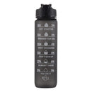 Motivational Time Marker Water Bottle - Black Running Accessories Iconix 