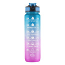 Motivational Time Marker Water Bottle - Blue and Purple Water Bottle Iconix 