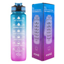 Motivational Time Marker Water Bottle - Blue and Purple Water Bottle Iconix 
