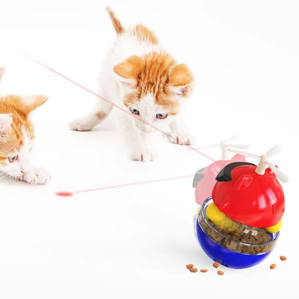 Multifunctional Electric Lazer Pointer Cat Food Dispenser and Toy Iconix 