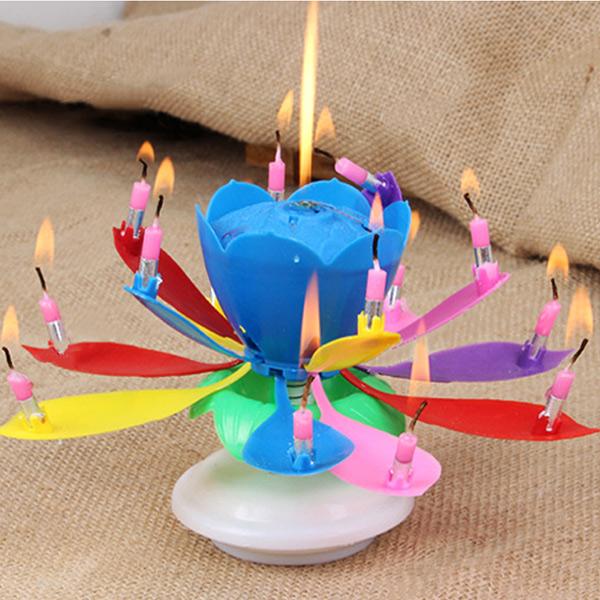 Musical Flower Rotating Birthday Candles Party & Fun Iconix 