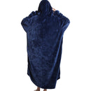 Navy Blue Oversized Floor-Length Body Blanket Hoodie Adult Blanket Hoodies Iconix 
