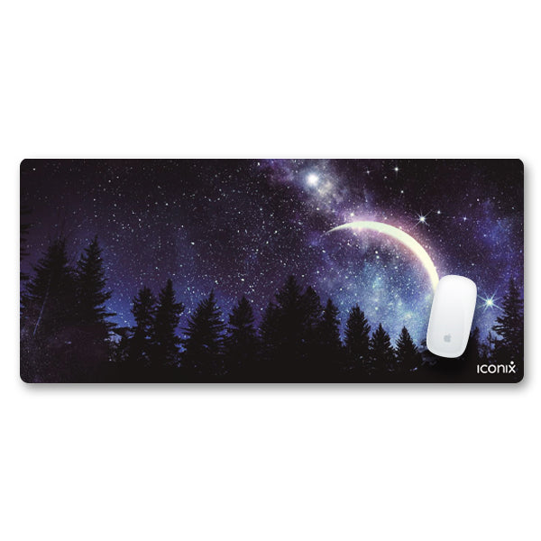 Night Sky Full Desk Coverage Gaming and Office Mouse Pad Mouse Pads Iconix 
