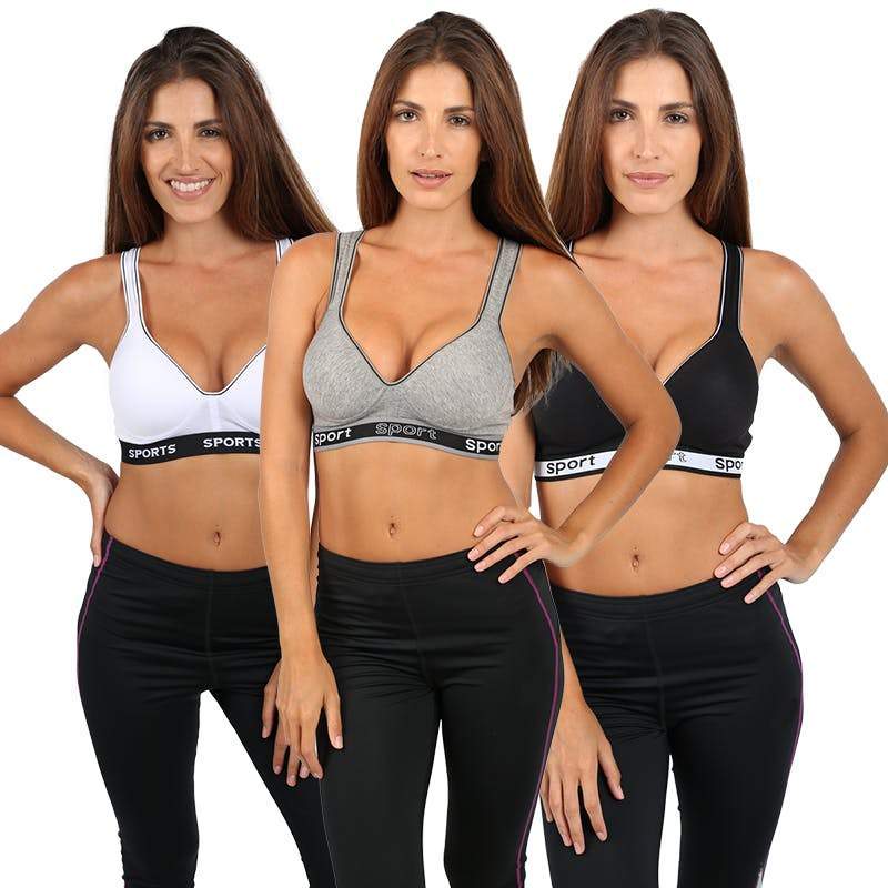 Pack of 6 Colour Wireless Sports Bra's - 8913/8915 (Limited Sizes Available) Fashion Iconix 