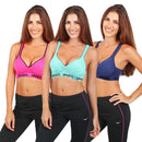 Pack of 6 Colour Wireless Sports Bra's - 8925 (Full sizes Available) Sports Bra Iconix 