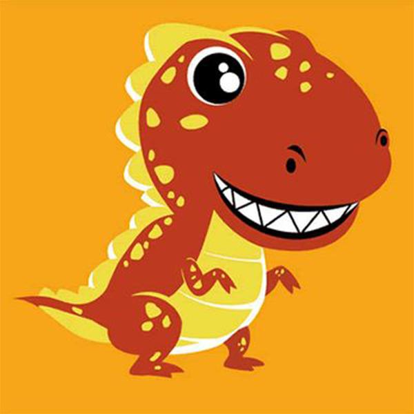 Painting By Numbers - Tiny Brown T-Rex Painting By Numbers Iconix 
