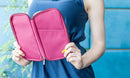 Passport and Document Travel Organiser In Six Colours Storage & Organization Iconix Pink 
