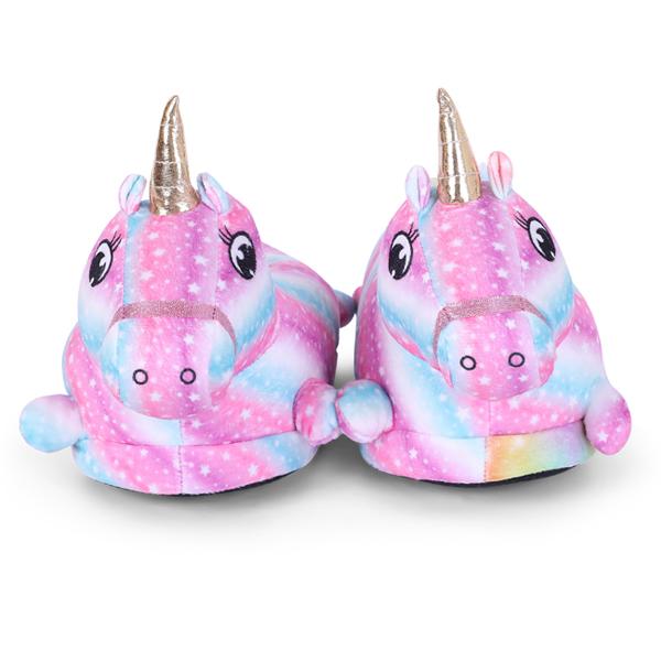 Pink and Blue Starry Fluffy Unicorn Slippers Slipper Iconix 