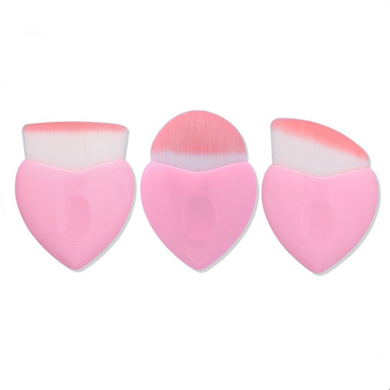 Pink Heart Shaped Makeup Brushes Set Iconix 