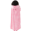 Pink Oversized Floor-Length Body Blanket Hoodie Adult Blanket Hoodies Iconix 