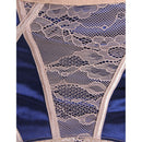 Plus Size Navy Bra Set With Beige Lace Overlay- R80186P After Dark Iconix 