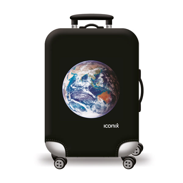 Printed Luggage Protector - Earth Explorer Luggage Protectors Iconix 