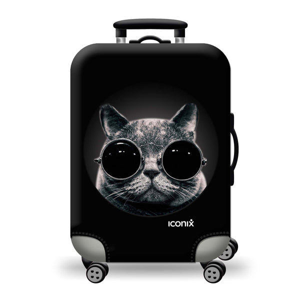 Printed Luggage Protector - Funky Feline Luggage Protectors Iconix 