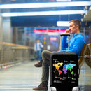 Printed Luggage Protector - World Map Backpacks & Travel Iconix 