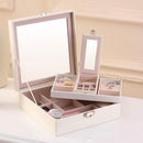 PU Leather Jewelry Storage Display Organizer Beauty Iconix 