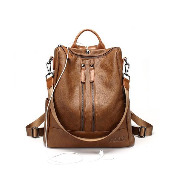 PU Leather Women’s Minimalist Casual Backpack | CY-12-06 Backpacks & Travel Iconix 