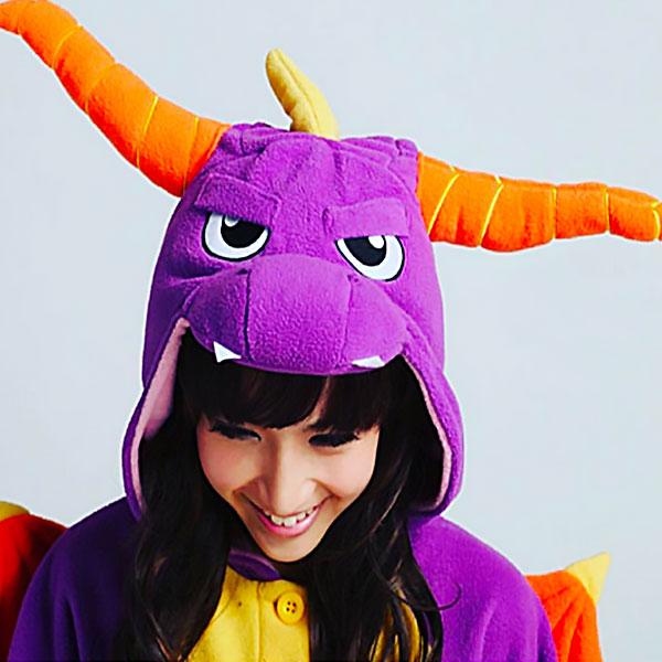 Purple Dragon Onesie for Adults Iconix 