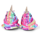 Purple Rainbow Fluffy Unicorn Slippers Unicorn Slipper Iconix 