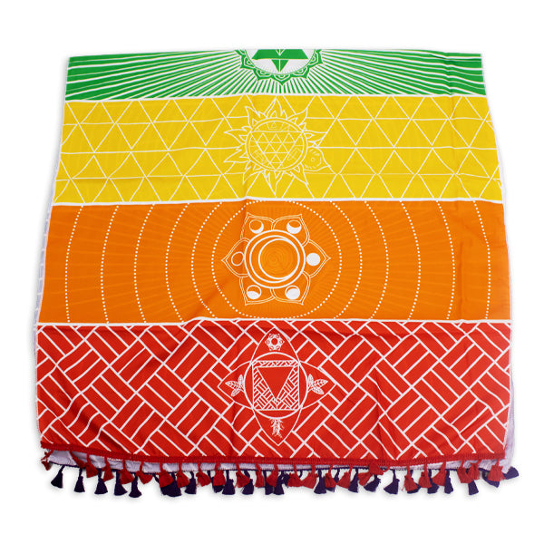Rainbow Stripes Tapestry Beach Yoga, Beach Throw Beach Accessories Iconix 